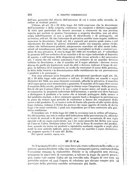 Il diritto commerciale rivista periodica e critica di giurisprudenza e legislazione