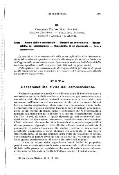 Il diritto commerciale rivista periodica e critica di giurisprudenza e legislazione