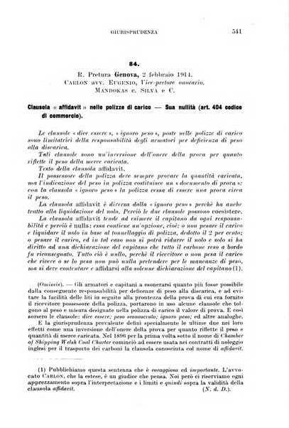 Il diritto commerciale rivista periodica e critica di giurisprudenza e legislazione