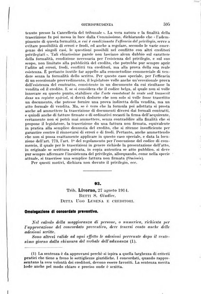 Il diritto commerciale rivista periodica e critica di giurisprudenza e legislazione