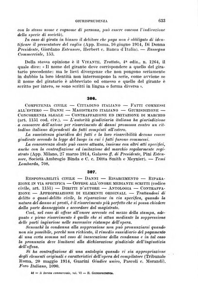 Il diritto commerciale rivista periodica e critica di giurisprudenza e legislazione