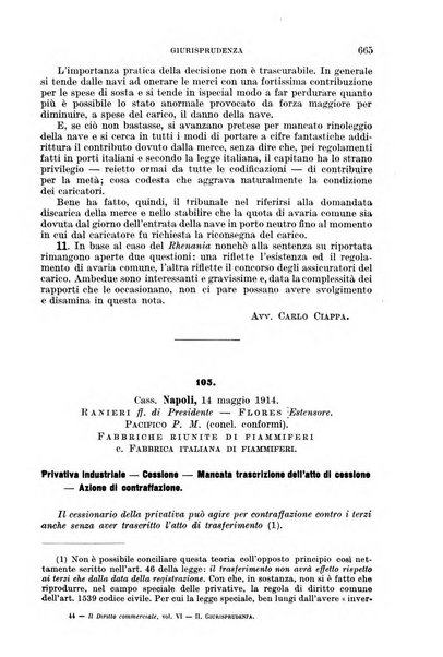 Il diritto commerciale rivista periodica e critica di giurisprudenza e legislazione