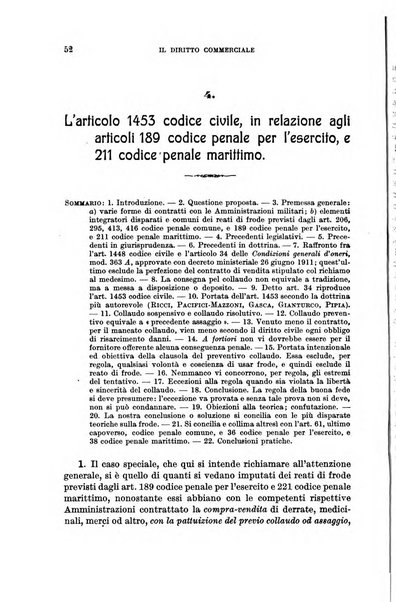 Il diritto commerciale rivista periodica e critica di giurisprudenza e legislazione