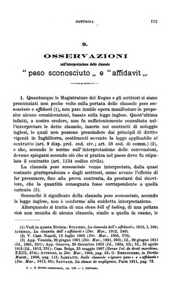 Il diritto commerciale rivista periodica e critica di giurisprudenza e legislazione