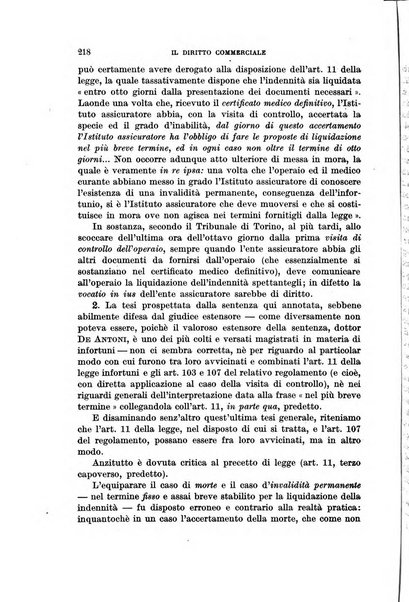 Il diritto commerciale rivista periodica e critica di giurisprudenza e legislazione