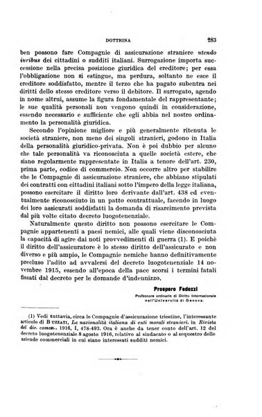 Il diritto commerciale rivista periodica e critica di giurisprudenza e legislazione