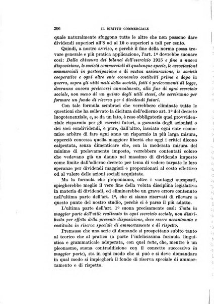 Il diritto commerciale rivista periodica e critica di giurisprudenza e legislazione