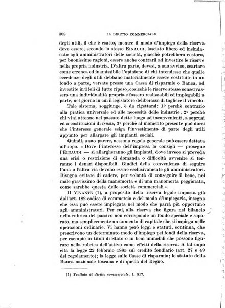 Il diritto commerciale rivista periodica e critica di giurisprudenza e legislazione