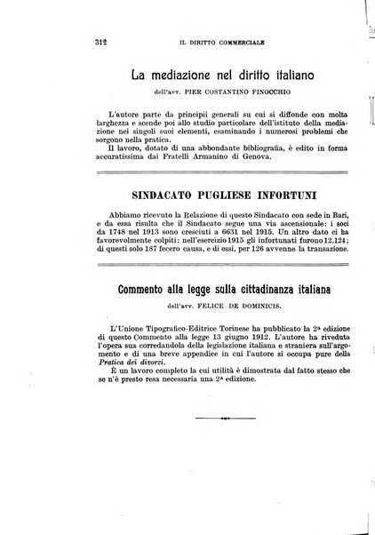 Il diritto commerciale rivista periodica e critica di giurisprudenza e legislazione