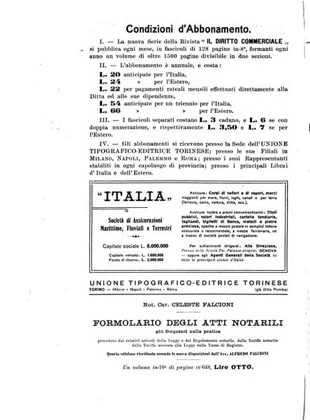 Il diritto commerciale rivista periodica e critica di giurisprudenza e legislazione