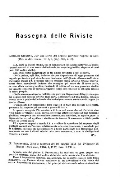 Il diritto commerciale rivista periodica e critica di giurisprudenza e legislazione