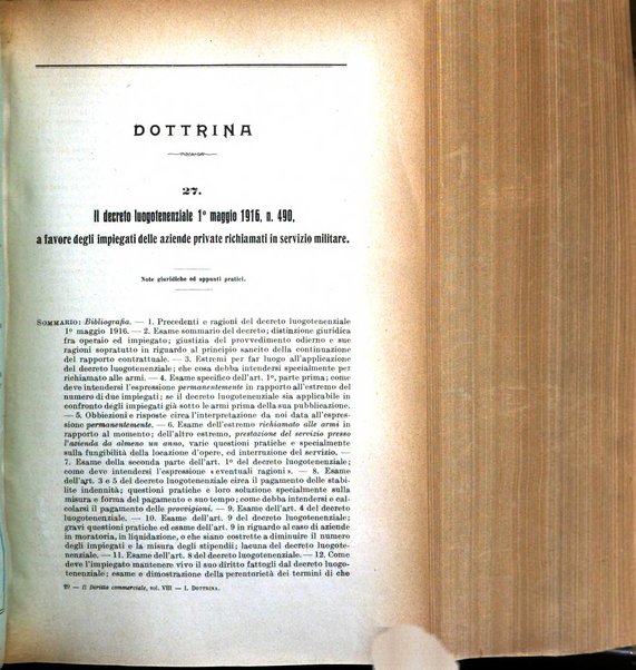 Il diritto commerciale rivista periodica e critica di giurisprudenza e legislazione