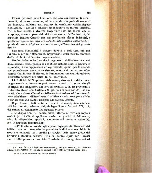 Il diritto commerciale rivista periodica e critica di giurisprudenza e legislazione