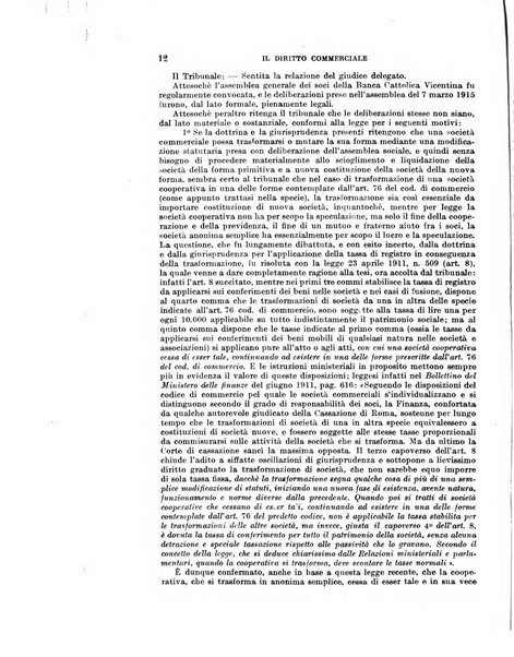 Il diritto commerciale rivista periodica e critica di giurisprudenza e legislazione