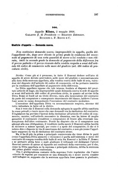 Il diritto commerciale rivista periodica e critica di giurisprudenza e legislazione