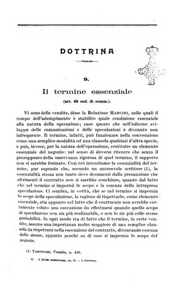 Il diritto commerciale rivista periodica e critica di giurisprudenza e legislazione