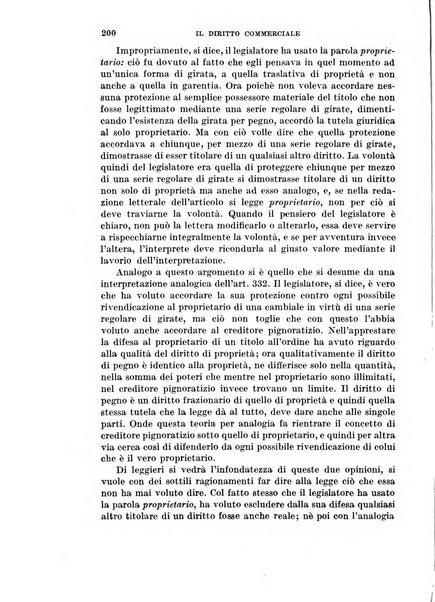 Il diritto commerciale rivista periodica e critica di giurisprudenza e legislazione