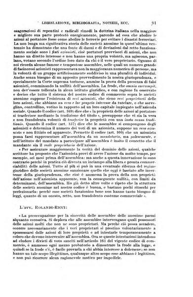 Il diritto commerciale rivista periodica e critica di giurisprudenza e legislazione