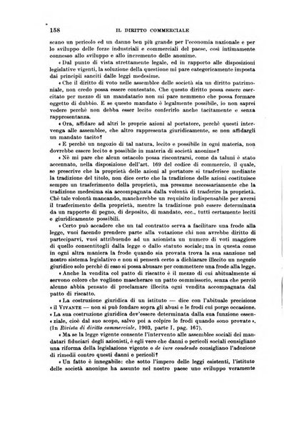 Il diritto commerciale rivista periodica e critica di giurisprudenza e legislazione