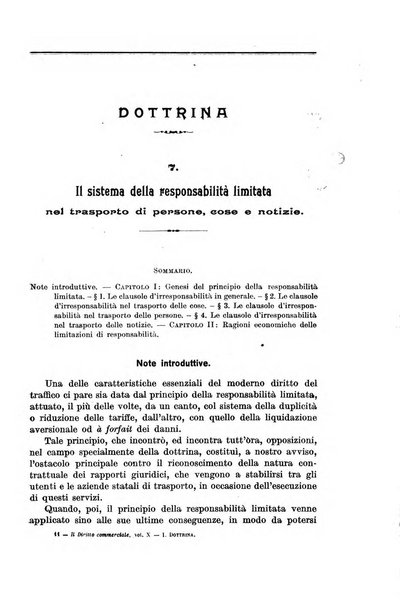 Il diritto commerciale rivista periodica e critica di giurisprudenza e legislazione