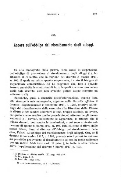 Il diritto commerciale rivista periodica e critica di giurisprudenza e legislazione