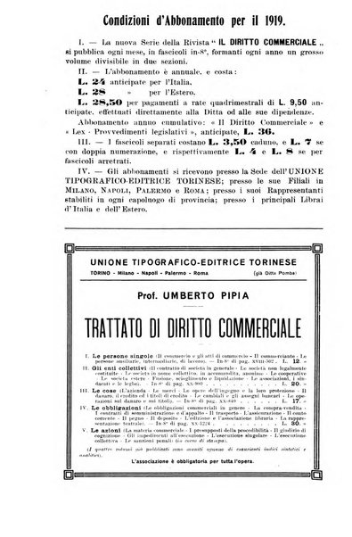 Il diritto commerciale rivista periodica e critica di giurisprudenza e legislazione