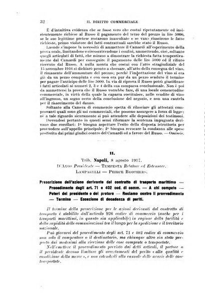 Il diritto commerciale rivista periodica e critica di giurisprudenza e legislazione