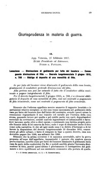 Il diritto commerciale rivista periodica e critica di giurisprudenza e legislazione