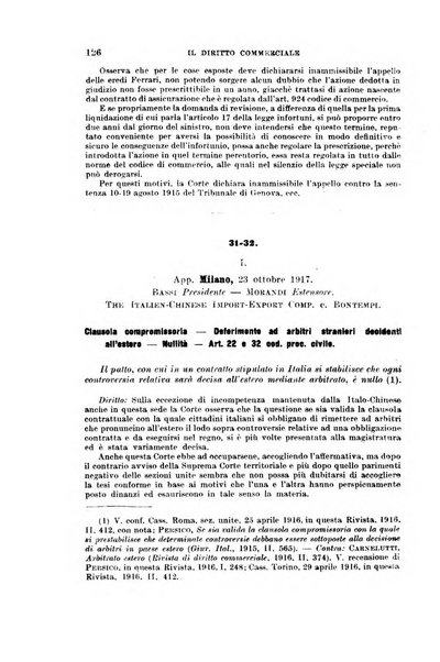 Il diritto commerciale rivista periodica e critica di giurisprudenza e legislazione