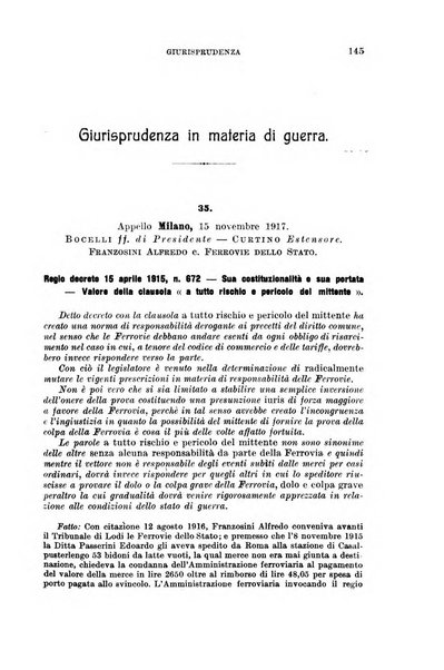 Il diritto commerciale rivista periodica e critica di giurisprudenza e legislazione