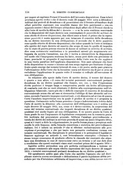 Il diritto commerciale rivista periodica e critica di giurisprudenza e legislazione