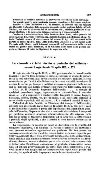 Il diritto commerciale rivista periodica e critica di giurisprudenza e legislazione