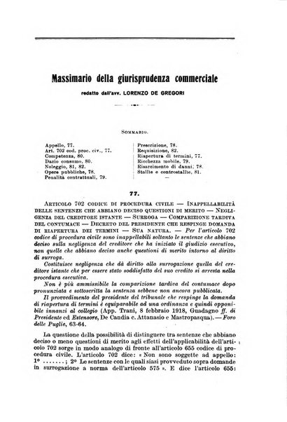 Il diritto commerciale rivista periodica e critica di giurisprudenza e legislazione