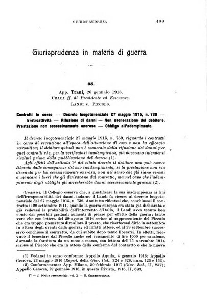 Il diritto commerciale rivista periodica e critica di giurisprudenza e legislazione