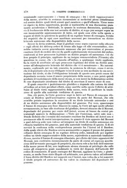 Il diritto commerciale rivista periodica e critica di giurisprudenza e legislazione