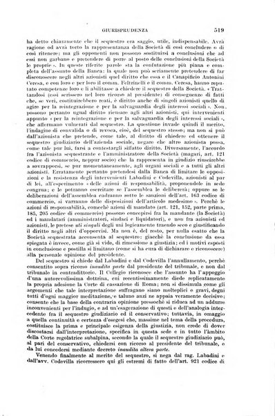 Il diritto commerciale rivista periodica e critica di giurisprudenza e legislazione