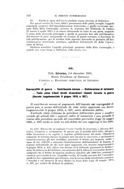 Il diritto commerciale rivista periodica e critica di giurisprudenza e legislazione