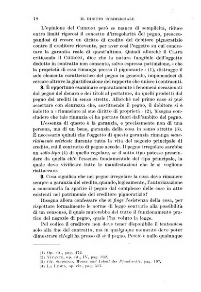 Il diritto commerciale rivista periodica e critica di giurisprudenza e legislazione