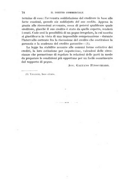 Il diritto commerciale rivista periodica e critica di giurisprudenza e legislazione