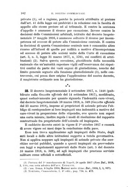 Il diritto commerciale rivista periodica e critica di giurisprudenza e legislazione