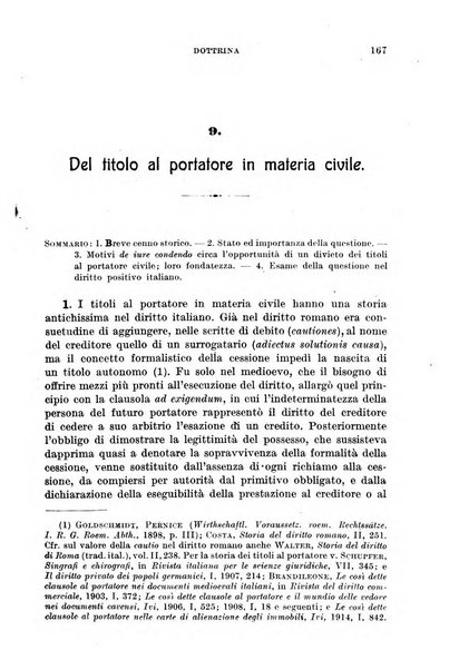 Il diritto commerciale rivista periodica e critica di giurisprudenza e legislazione