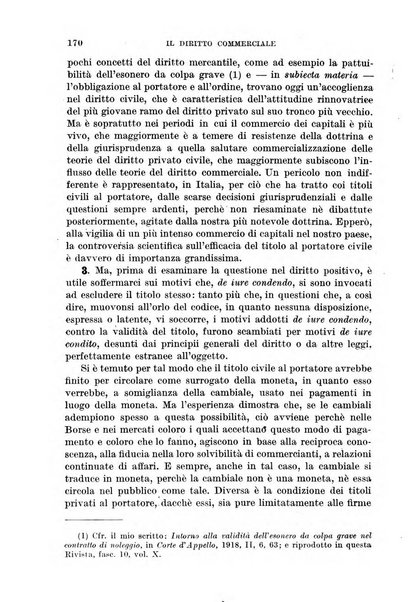 Il diritto commerciale rivista periodica e critica di giurisprudenza e legislazione