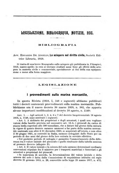 Il diritto commerciale rivista periodica e critica di giurisprudenza e legislazione