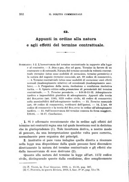 Il diritto commerciale rivista periodica e critica di giurisprudenza e legislazione