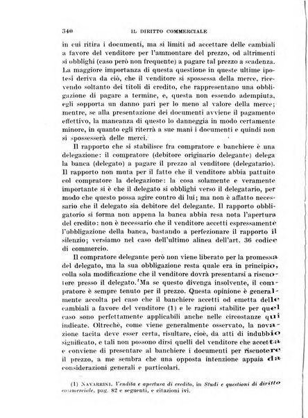 Il diritto commerciale rivista periodica e critica di giurisprudenza e legislazione