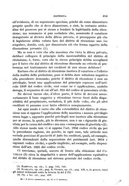 Il diritto commerciale rivista periodica e critica di giurisprudenza e legislazione