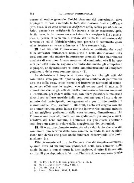 Il diritto commerciale rivista periodica e critica di giurisprudenza e legislazione