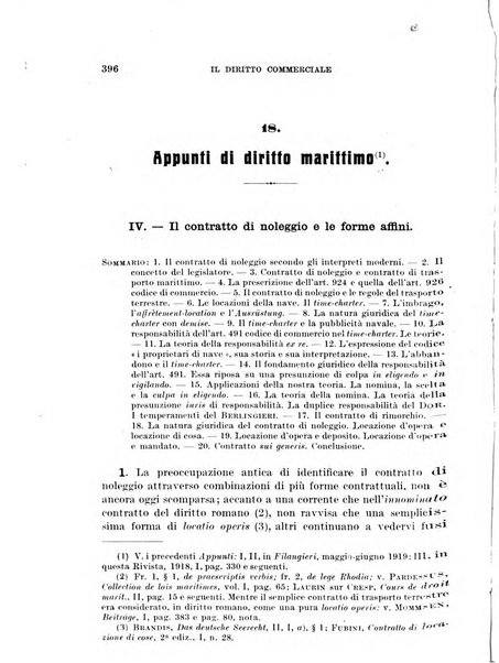 Il diritto commerciale rivista periodica e critica di giurisprudenza e legislazione