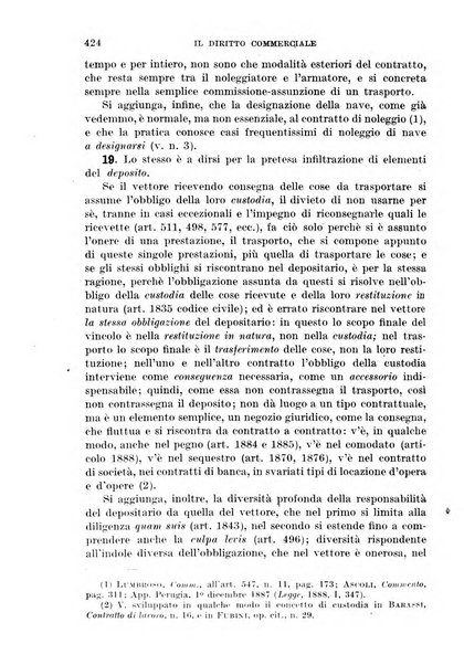 Il diritto commerciale rivista periodica e critica di giurisprudenza e legislazione