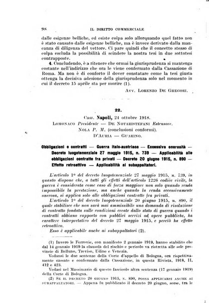 Il diritto commerciale rivista periodica e critica di giurisprudenza e legislazione